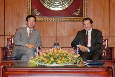 Bộ trưởng Bộ Nội vụ Trần Văn Tuấn tiếp Đại sứ Đặc mệnh toàn quyền Nước Cộng hoà nhân dân Trung Hoa tại Việt Nam